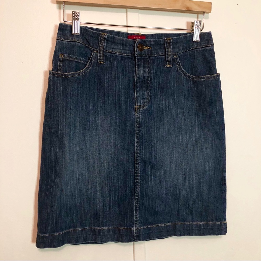 Merona Blue Denim Jean Skirt